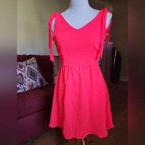 Dee Elle Pink Sleeveless V-Neck Sundress
